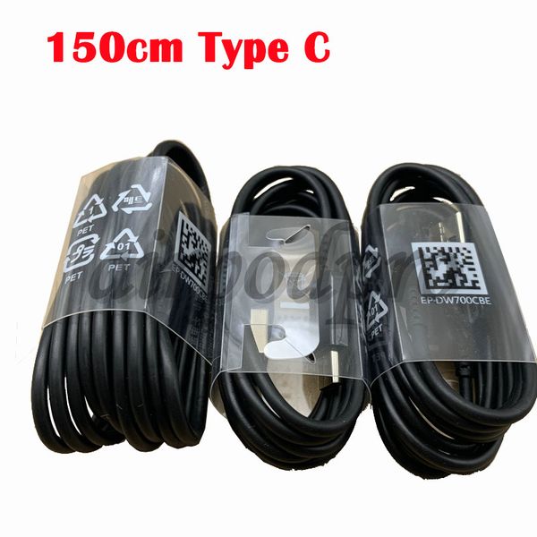 

100% original 150cm type c usb data sync cable fast charging cable for samsung s10 s8 s9 note 8 9