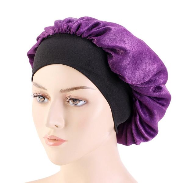 

beanie/skull caps hat women bonnets fashion four seasons silk elastic round nightcap hairdressing cap shower hair bonnet for sleeping, Blue;gray