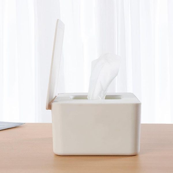 

tissue boxes & napkins household plastic dustproof box with lid wet desksealed paper storage dispenser bracket