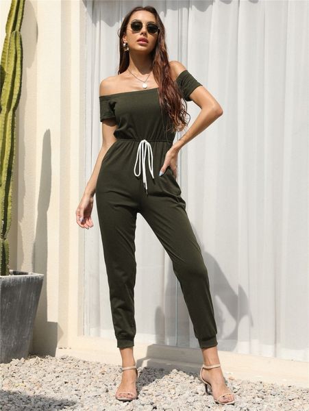 

off the shoulder knot waist jumpsuit k9rz#, White