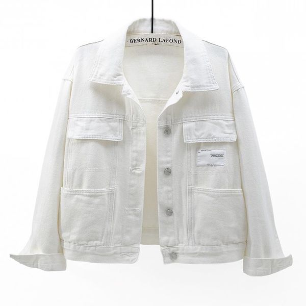 

women's jackets autumn women denim jacket overcoat loose casual white blakc jeans vintage coat female outwear, Black;brown