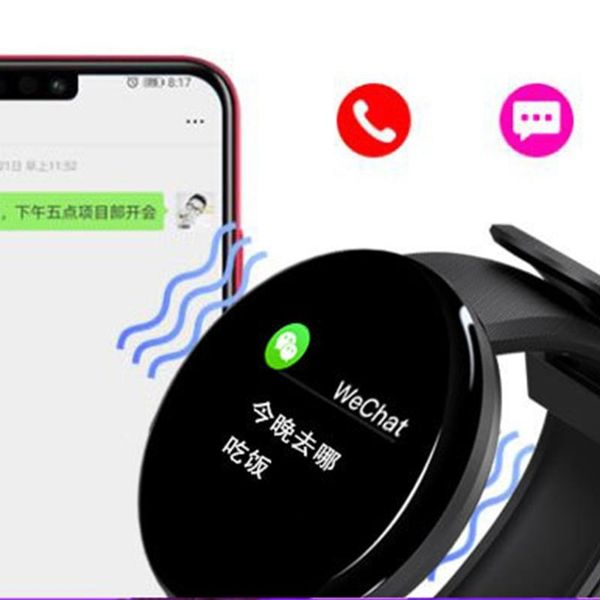 

smart wristbands cross-border product d18 round screen bracelet color sleep monitoring waterproof record number of steps