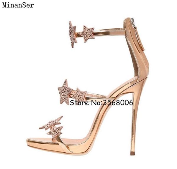 

dress shoes est shinny rhinestone thin heels lady gladiator buckle strap open toe summer sandals high pumps, Black