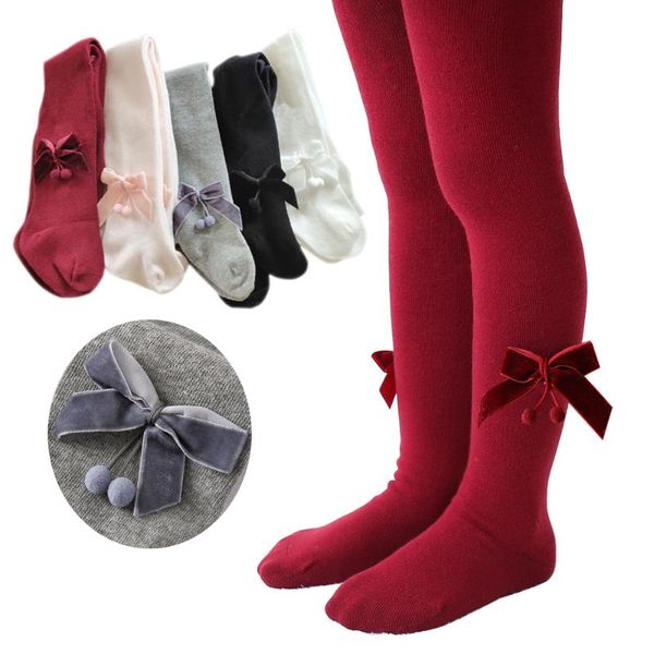 

leggings & tights kids girls pantyhose tights, solid color bowknot high waist trousers stockings for toddler girls, 0-4years, Blue