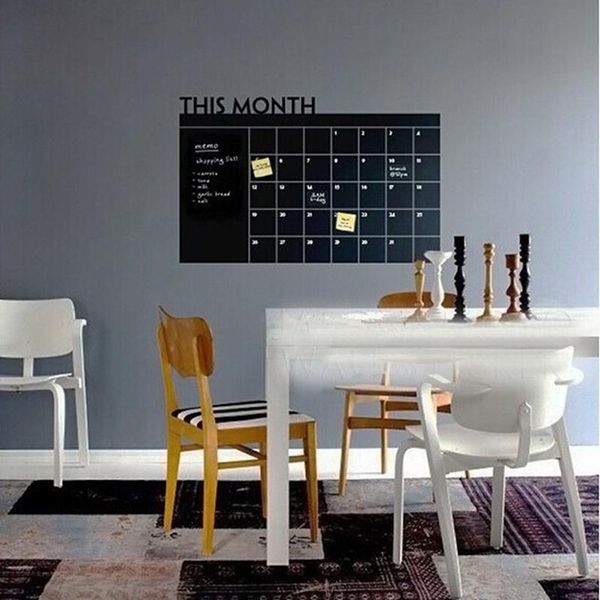 

wall stickers diy monthly chalkboard calendar decal removable planner mural wallpaper 64*100cm plan sticker 1pc