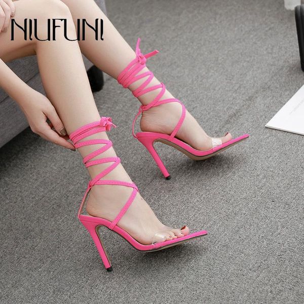 

dress shoes plus size transparent pointed cross strap high heels women sandals 2021 summer fluorescent solid color casual women's, Black
