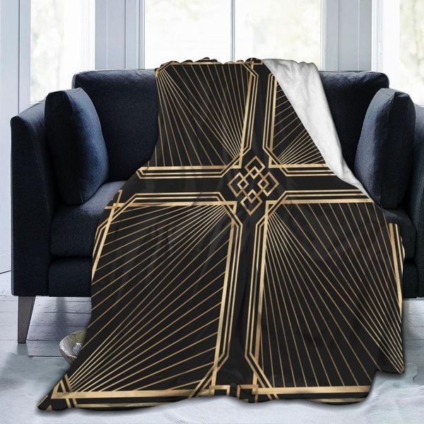 

blankets soft warm fleece blanket gatsby geometric winter sofa plaid throw 3 size light thin mechanical wash flannel
