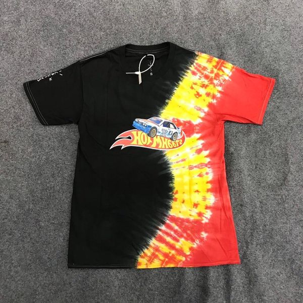 

2021 new 20ss latest jack boys heels racing tie dye men women streetwear hip-hop astroworld t-shirts wsk7, White;black