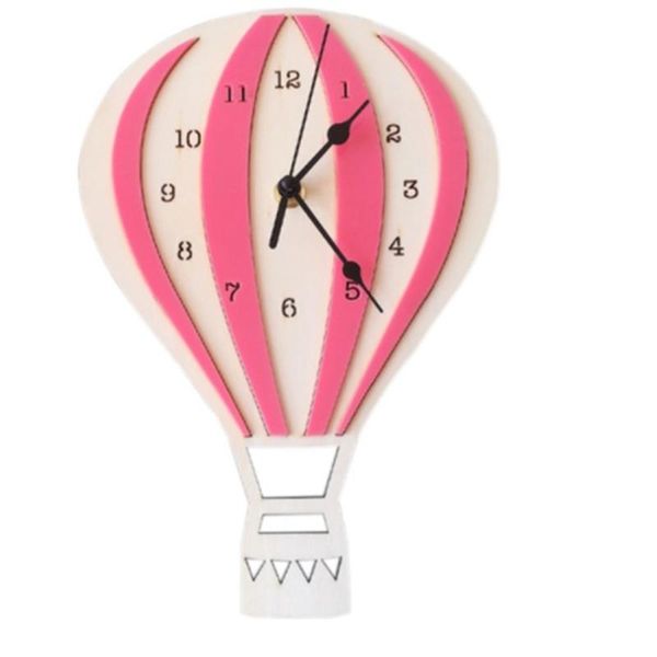 

nordic style cartoon air balloon clock mute room wall unique gifts home decorations clocks