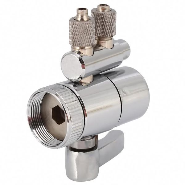 

brass 3-way diverter valve faucet connector adapter three head function switch