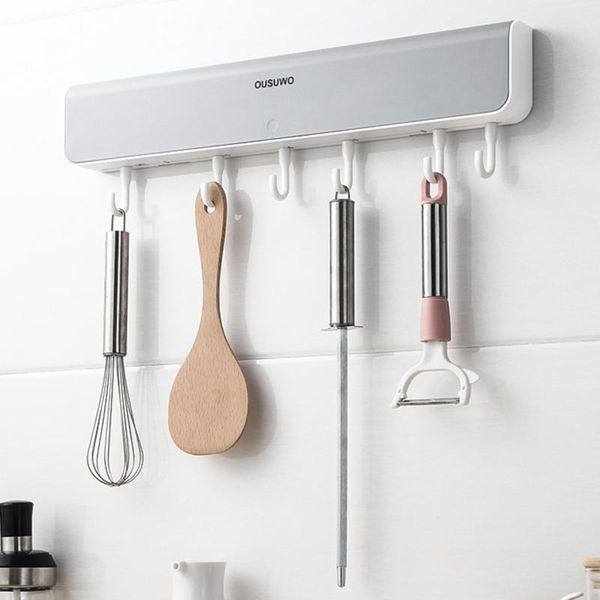 

hooks & rails wall-mounted storage rack shelf box with hook for bathroom door punch-clothes key organizer kitchen accessories