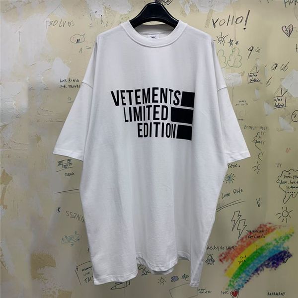 

2021 new oversize limited edition t-shirt men women 1:1 version vetements tee graphic printed vtm udj6, White;black