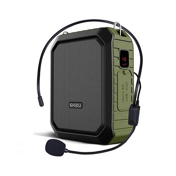 

shidu 18w portable voice wireless uhf microphone waterproof bluetooth audio speaker aux tf usb flash for teachers m800