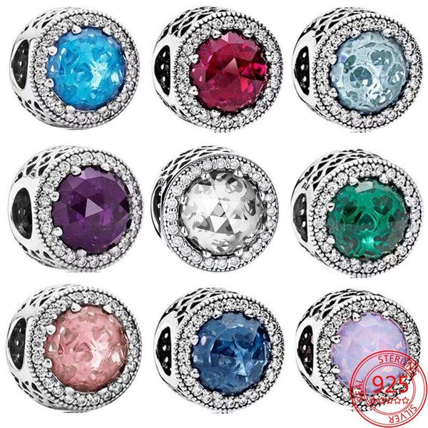 

other 925 sterling silver zircon colorful radiant charms fit original bracelets diy fashion jewelry making gift for women