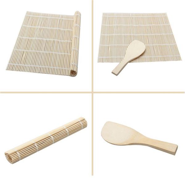 

sushi roller tool non-stick handle bamboo sushi tools with rice spoon maker perfect cooking roll tools kitchen acc jlleep