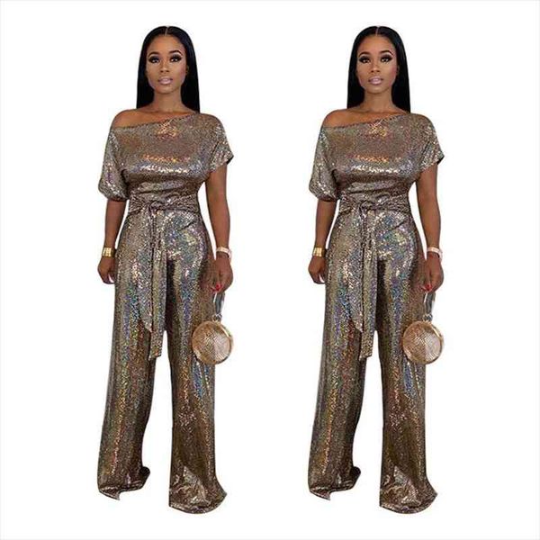 

elegant style solid color off the shoulder glitter short sleeve women autumn jumpsuit european and american fashion rompers, Black;white