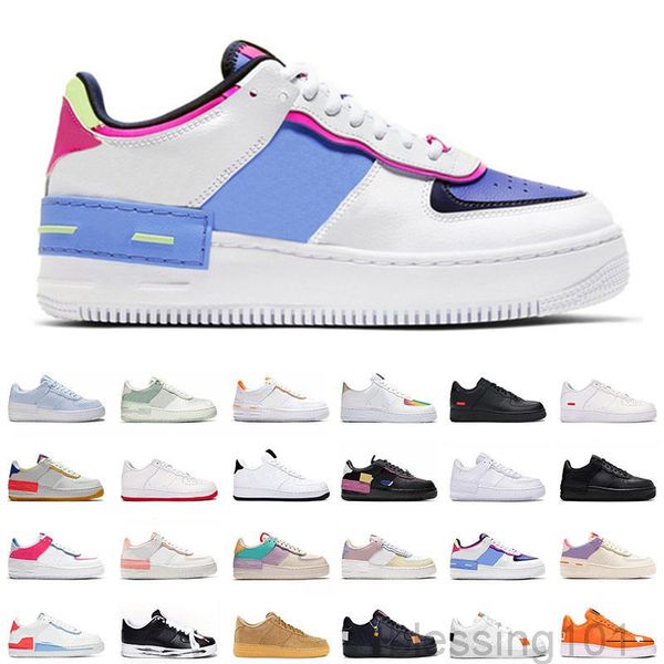 

2021 sapphire one 1 mca university blue white black casual shoes forces shadow women mens sports trainers platform sneakers k222