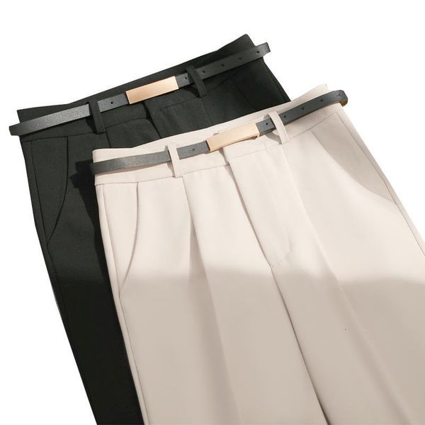 

spring fall high-waist female breeches formal elegant office lady ankle-length with suit belt pants y497 fc1d, Black;white