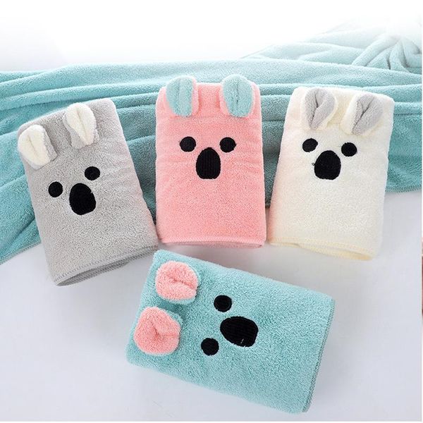 

towel 2021 household thickened coral fleece bath cartoon breathable set