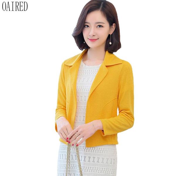 

women's suits & blazers oaired plus size blazer women jacket 2021 suit clothing short slim spring and autumn female outerwear black, White;black