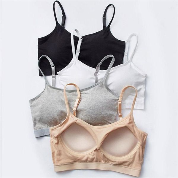 

women's shapers women cotton removable seamless bralette underwear wireless bras backless bra girls lingerie, Black;white