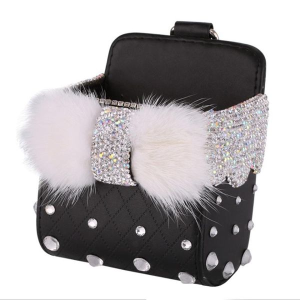 

car organizer phone storage box holder decor accessory rhinestones est