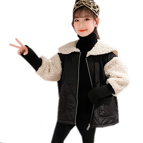 

2021 new kids fashion teenagers wool sports jacket for girls shredded children's jackets girl's clothes student coats pr8v, Blue;gray