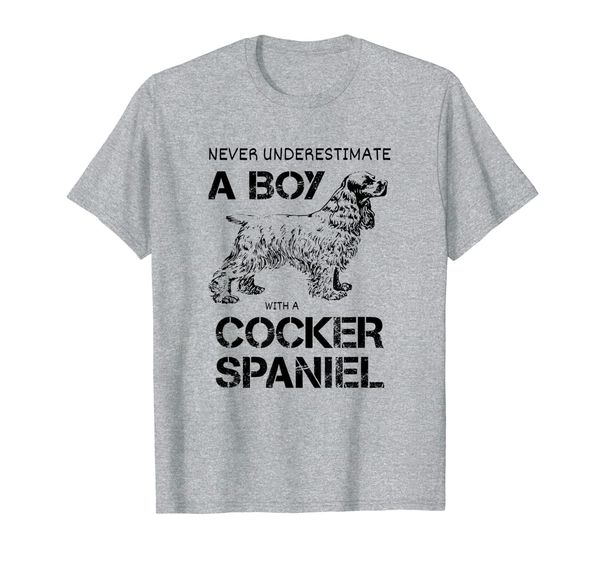 

cocker spaniel for boys t-shirt, White;black