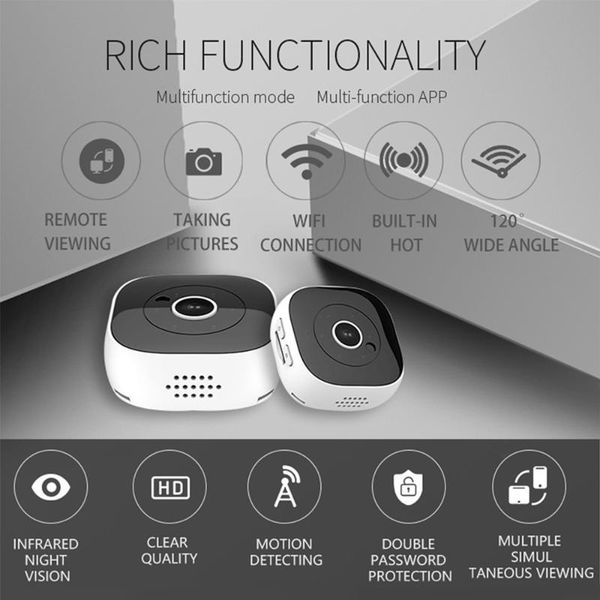 

mini cameras h9 hd 1080p wifi infrared camera remote control motion sensor smart video recorder night view version dv