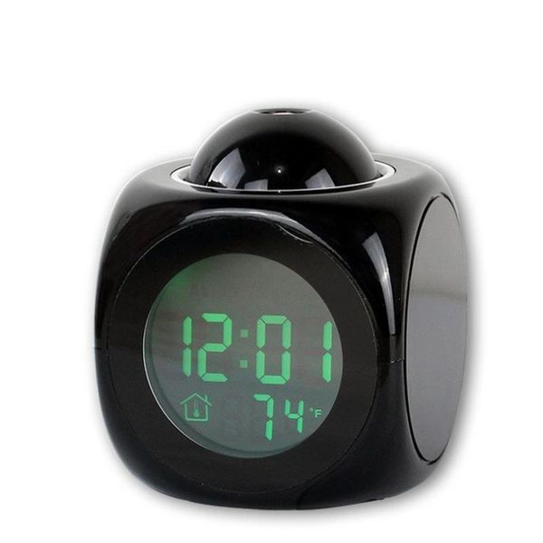 

other clocks & accessories creative attention projection digital weather lcd snooze clock bell alarm display backlight led projector home ti