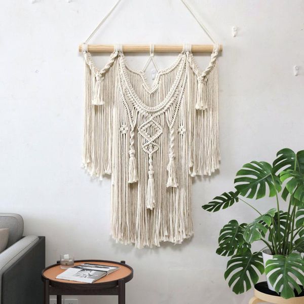 

tapestries macrame wall hanging tapestry bohemian aesthetic boho living room bedside porch home decor tassel handmade woven