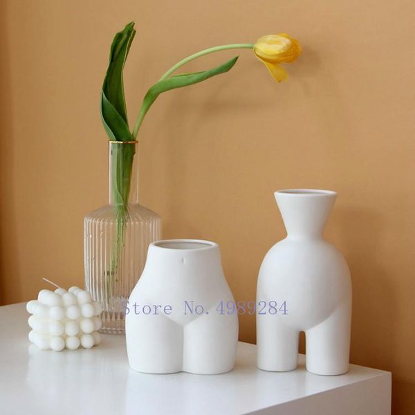 

creativity resin vase abstract human body nude handmade vase flower arrangement handicraft furnishings modern home decoration