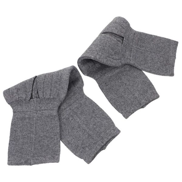 

elbow & knee pads 2 pcs thermal protectors breathable warmers (grey), Black;gray