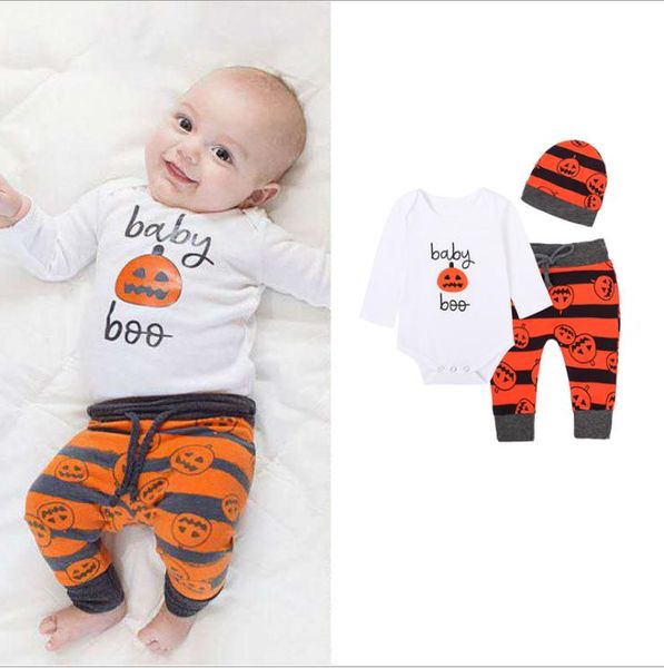 Kleinkind Jungen Mädchen Kleidung Halloween Neugeborenen Strampler Kinder Baby Mädchen Jungen Outfits Kleidung Strampler Tops Hosen Hut Kostüm Overall Set