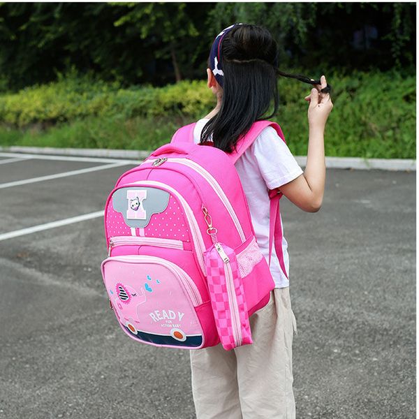 

pink kids school bags for girls primary school orthopedic backpack child schoolbag girls princess bookbag cute cartoon cat large