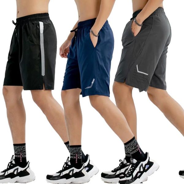 Shorts Shorts Men Sports Joggers Due pantaloni da calcio di calcio assorbenti di allenamento tascabile