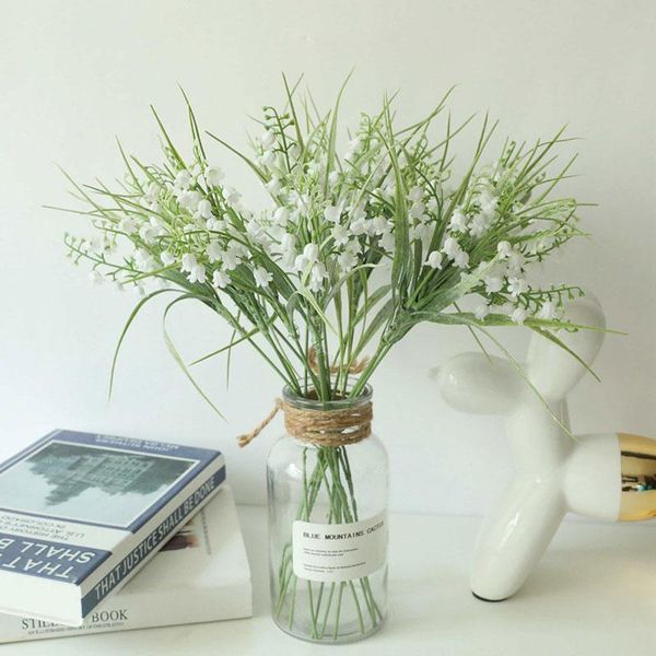 

decorative flowers & wreaths plastic lily artificial flower fake fower wedding decoration bride holding pography props bellflower