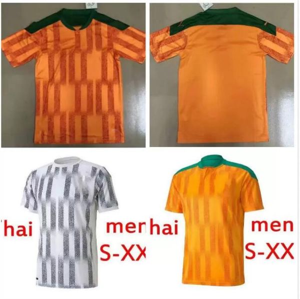 

2021 cote d ivoire soccer jerseys national team ivory coast jersey drogba kessie zaha cornet men homme maillot de foot football uniform, Black;yellow
