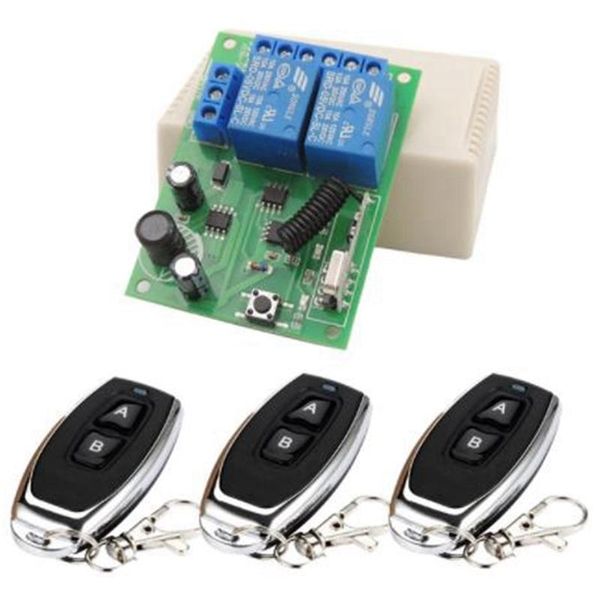 

433mhz wireless rf universal dc 6-30v receiver remote control switch transmitter for garage door motor sliding door lamp