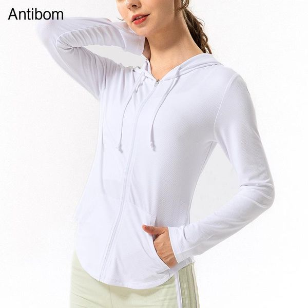 

running jackets antibom sports women's jacket fitness yoga coat hoodies zipper long sleeve athletic quick dry slim gym sweatshirts, Black;red