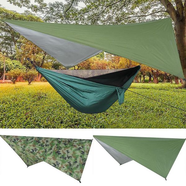 

multifunction camouflage outdoor shelter tarp camping survival sun shelter waterproof beach awning beach mat rain tool