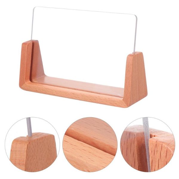 

u-shaped acrylic p frame stand solid wood p holder home party decoration