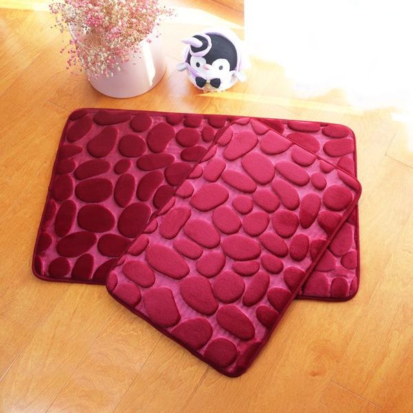 

bath mats inyahome memory foam mat cobblestone bathroom rugs comfortable super absorbent machine wash non-slip soft for kitchen rug