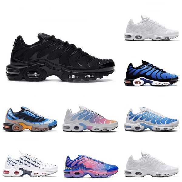 

2022 men women running shoes tn plus se triple black white hyper blue rainbow worldwide athletic mens trainer des chaussures 36-45