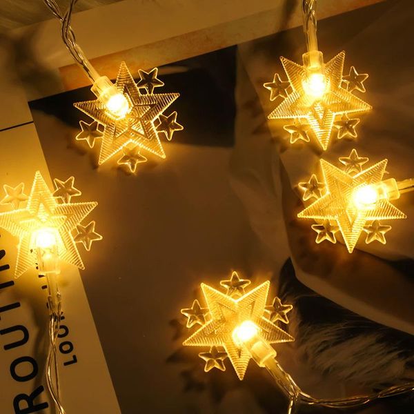 

strings christmas led string lights stars light cute creative holiday indoor bedroom decoration fashion home party decors luces