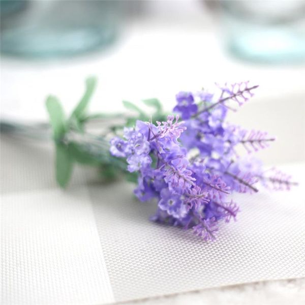 

10 heads lavender flowers silk artificial bouquet wedding party wedding decoration romantic birthday home decor craft