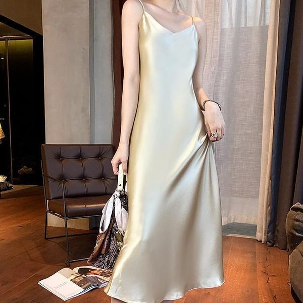 

v-neck nightgown lady white satin night dress kimono robe bath gown loose nightwear long rayon suspender skirt sleepwear, Black;red