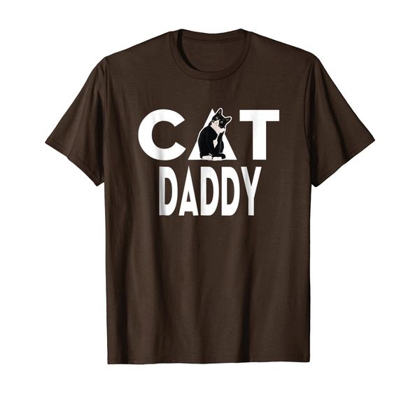 

men's cat daddy t shirt for daddy father's day shirt gift, White;black
