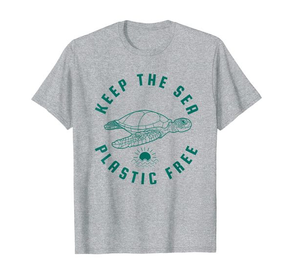 

keep the sea plastic tshirt sea turtle surf tee, White;black
