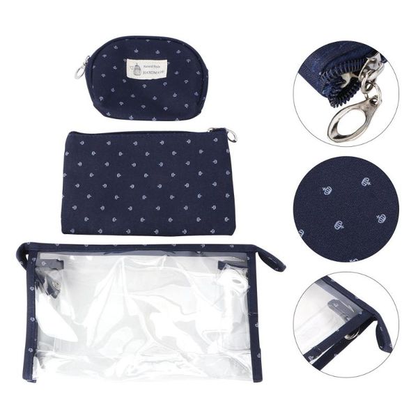 

1 set transparency fashion storage bag travel make-up bag cosmetic pouch